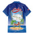 Cuba Family Matching Off The Shoulder Long Sleeve Dress and Hawaiian Shirt Funny Macaw Decorative Map