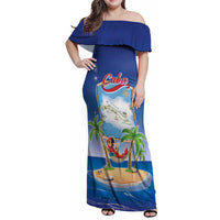 Cuba Family Matching Off Shoulder Maxi Dress and Hawaiian Shirt Funny Macaw Decorative Map