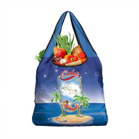 Cuba Grocery Bag Funny Macaw Decorative Map