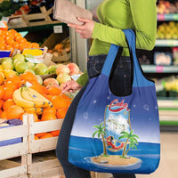 Cuba Grocery Bag Funny Macaw Decorative Map