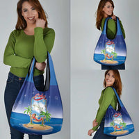 Cuba Grocery Bag Funny Macaw Decorative Map