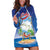 Cuba Hoodie Dress Funny Macaw Decorative Map