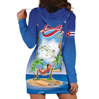Cuba Hoodie Dress Funny Macaw Decorative Map