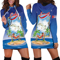 Cuba Hoodie Dress Funny Macaw Decorative Map