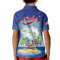 Cuba Kid Polo Shirt Funny Macaw Decorative Map