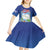 Cuba Kid Short Sleeve Dress Funny Macaw Decorative Map