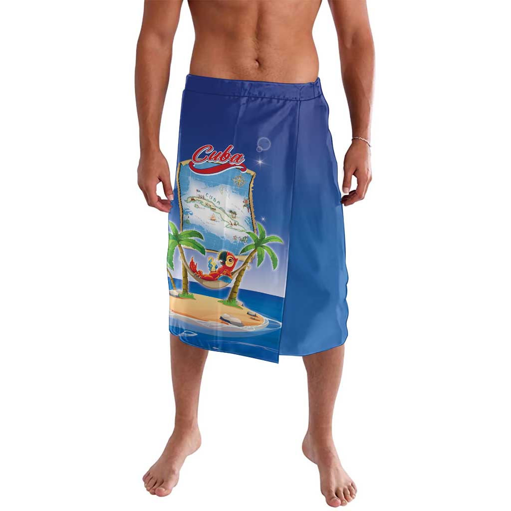 Cuba Lavalava Funny Macaw Decorative Map