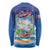 Cuba Long Sleeve Shirt Funny Macaw Decorative Map