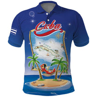 Cuba Polo Shirt Funny Macaw Decorative Map