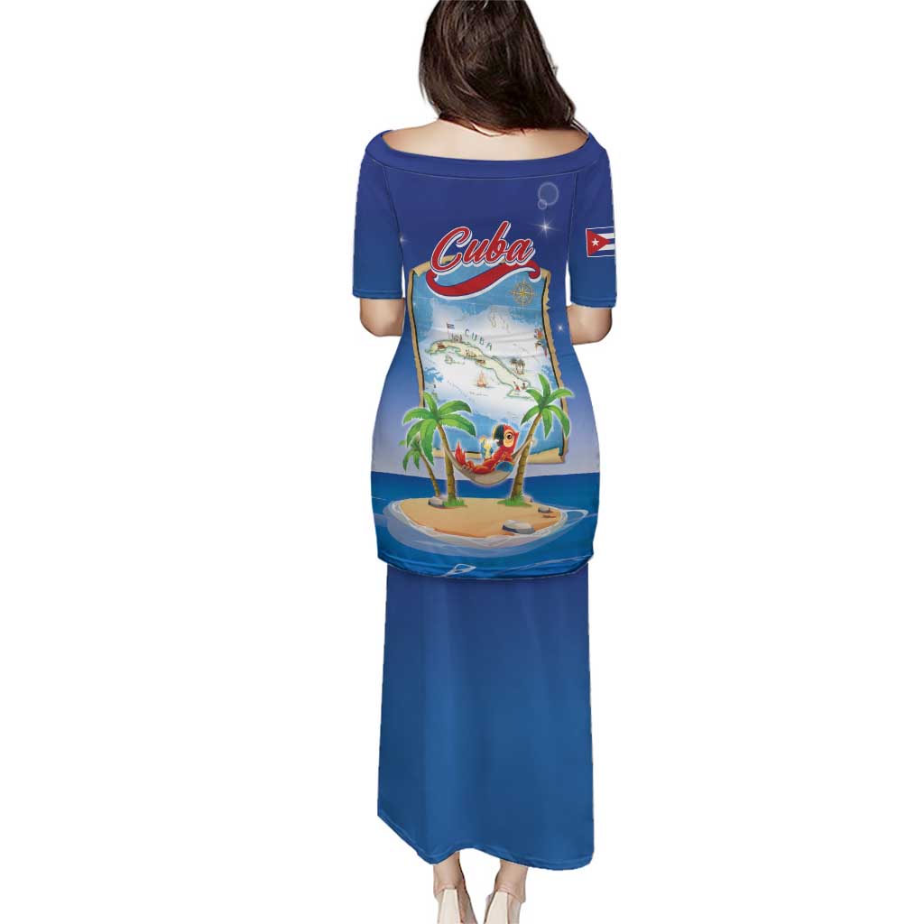 Cuba Puletasi Funny Macaw Decorative Map