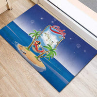 Cuba Rubber Doormat Funny Macaw Decorative Map