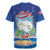 Cuba Rugby Jersey Funny Macaw Decorative Map