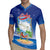 Cuba Rugby Jersey Funny Macaw Decorative Map
