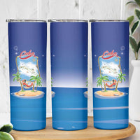 Cuba Skinny Tumbler Funny Macaw Decorative Map