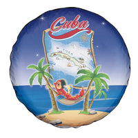 Cuba Spare Tire Cover Funny Macaw Decorative Map