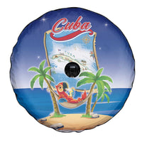 Cuba Spare Tire Cover Funny Macaw Decorative Map