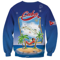Cuba Sweatshirt Funny Macaw Decorative Map
