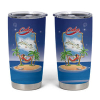 Cuba Tumbler Cup Funny Macaw Decorative Map