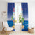Cuba Window Curtain Funny Macaw Decorative Map