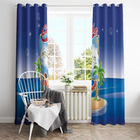 Cuba Window Curtain Funny Macaw Decorative Map