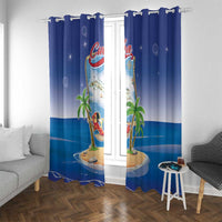 Cuba Window Curtain Funny Macaw Decorative Map