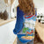 Cuba Women Casual Shirt Funny Macaw Decorative Map