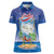 Cuba Women Polo Shirt Funny Macaw Decorative Map