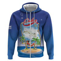 Cuba Zip Hoodie Funny Macaw Decorative Map