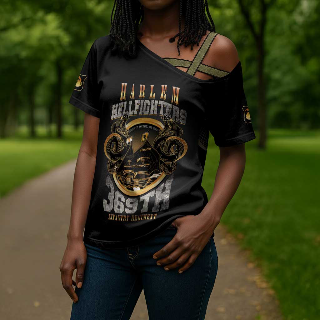 Never Forget Harlem Hellfighters Cross Shoulder Shirt Strength Courage And Glory