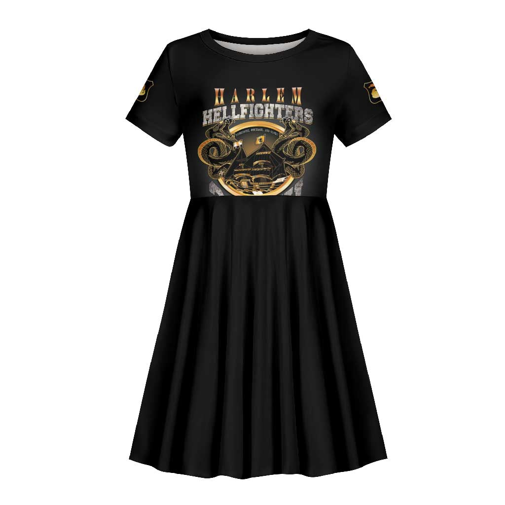 Never Forget Harlem Hellfighters Kid Short Sleeve Dress Strength Courage And Glory