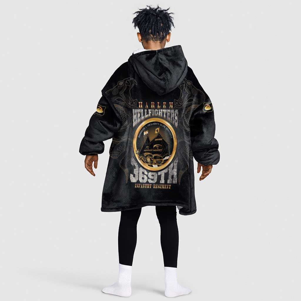 Never Forget Harlem Hellfighters Kid Wearable Blanket Hoodie Strength Courage And Glory