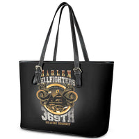 Never Forget Harlem Hellfighters Leather Tote Bag Strength Courage And Glory