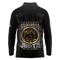 Never Forget Harlem Hellfighters Long Sleeve Polo Shirt Strength Courage And Glory
