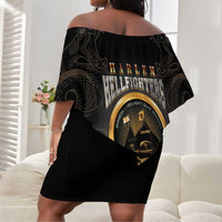 Never Forget Harlem Hellfighters Off Shoulder Short Dress Strength Courage And Glory