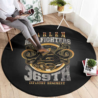 Never Forget Harlem Hellfighters Round Carpet Strength Courage And Glory