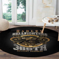 Never Forget Harlem Hellfighters Round Carpet Strength Courage And Glory