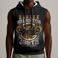 Never Forget Harlem Hellfighters Sleeveless Hoodie Strength Courage And Glory