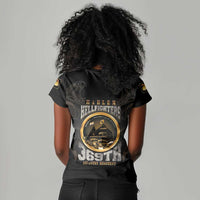 Never Forget Harlem Hellfighters Women V-Neck T-Shirt Strength Courage And Glory