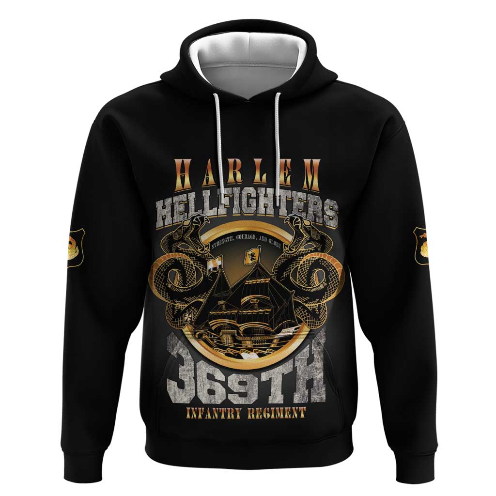 Never Forget Harlem Hellfighters Zip Hoodie Strength Courage And Glory