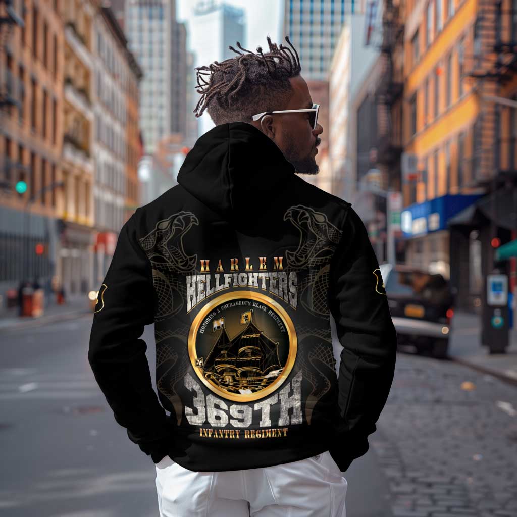 Never Forget Harlem Hellfighters Zip Hoodie Strength Courage And Glory