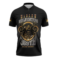 Never Forget Harlem Hellfighters Zipper Polo Shirt Strength Courage And Glory