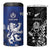 New Zealand And Scotland Rugby Custom 4 in 1 Can Cooler Tumbler Maori Tiki With Thistle Together
