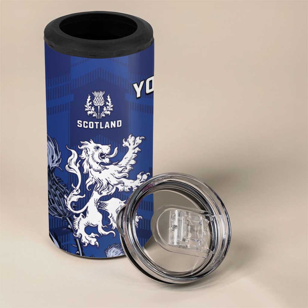 New Zealand And Scotland Rugby Custom 4 in 1 Can Cooler Tumbler Maori Tiki With Thistle Together