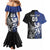 New Zealand And Scotland Rugby Custom Couples Matching Mermaid Dress and Hawaiian Shirt Maori Tiki With Thistle Together