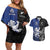 New Zealand And Scotland Rugby Custom Couples Matching Off Shoulder Short Dress and Hawaiian Shirt Maori Tiki With Thistle Together