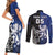 New Zealand And Scotland Rugby Custom Couples Matching Short Sleeve Bodycon Dress and Long Sleeve Button Shirt Maori Tiki With Thistle Together