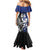New Zealand And Scotland Rugby Custom Family Matching Mermaid Dress and Hawaiian Shirt Maori Tiki With Thistle Together
