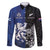 New Zealand And Scotland Rugby Custom Family Matching Short Sleeve Bodycon Dress and Hawaiian Shirt Maori Tiki With Thistle Together