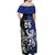 New Zealand And Scotland Rugby Custom Off Shoulder Maxi Dress Maori Tiki With Thistle Together