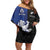 New Zealand And Scotland Rugby Custom Off Shoulder Short Dress Maori Tiki With Thistle Together